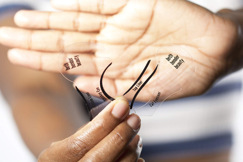 Eyeliner Stencil - For Perfect Smokey Eyes or Winged Tip Look. Created by Celebrity Makeup Artist. Reusable, Easy to Clean & Flexible. Cruelty Free & Vegan, Made in USA (Cat Eyeliner + Smoky Eyeliner) Beth Bender Beauty