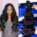 Brazilian Body Wave Human Hair Bundles Virgin Rrmy 10 12 14 16 Inch Human Hair Body Wave 4 Bundles Brazilian Hair Weave Bundles Natural Color Human Hair Extensions 4 Bundles (95-100g/bundle) Ayisha