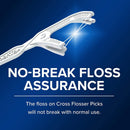 DenTek Cross Flosser Floss Picks, X-Shaped Floss Hugs Teeth, 75 Count (4) DenTek