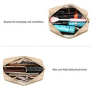Gonex Small Makeup Bag for Purse PU Vegan Leather Travel Cosmetic Pouch Toiletry Bag for Women Girls Gifts with Gift Box Portable Water-Resistant Daily Storage Organzier Khaki Gonex Store