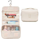 Hanging Travel Toiletry Bag Cosmetic Make up Organizer for Women and Girls Waterproof (Beige) Narwey