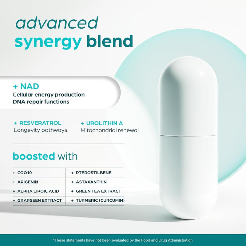 NAD Supplement 8457 mg Extra Strength NMN Alternative Liposomal + Green Tea for Women & Men w/Urolithin A, Resveratrol, CoQ10, Alpha Lipoic Acid – Energy Anti-Aging,Cell Regeneration –30-Day Supply Infinity Warehouse