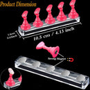 2 Set Acrylic Nail Practice Stand Magnetic Nail Tip Art Display Stand Holder Manicure Tool with Reusable Adhesive Putty Clay for Home Salon Makeup Lenlorry