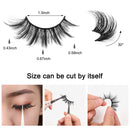 DYSILK 8 Pairs 5D Eyelashes Faux Mink Eyelashes Dramatic Look False Eyelashes Pack Fluffy Extended Fake Eyelashes Long Reusable Soft Lashes Thick Handmade Eyelashes No Glue DYSILK