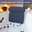 AEROiVi Bathtub Pillow Headrest Bath Pillows for Tub Neck and Back Support with Non Slip Suction Cups Spa Bath Cushion Dark Blue AEROiVi