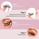 DYSILK 10 pairs 6D Mink Eyelashes Faux Mixed Volume Wispy Fluffy False Eyelashes Natural Look Eyelashes Makeup Long Dramatic Fake Eyelashes Pack Soft Thick Cross Reusable Lashes No Glue DYSILK