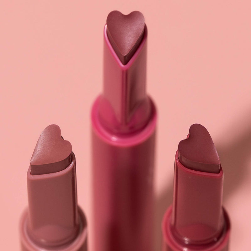KAJA Heart Melter | Lip Gloss Stick | 05 Hunny Bun - peppy pink nude | Cruelty-free, Vegan, Paraben-free, Sulfate-free, Phthalates-free, K-Beauty Kaja