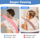 HOPESO Shower Silicone Back Scrubber, Silicone Bath Body Brush, Easy To Clean-Exfoliate, Improve Your Blood Circulation,Silicone Back Scrubber For Shower (Pink upgraded version) HOPESO