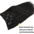 GOO GOO Natural Black Clip in Hair Extensions