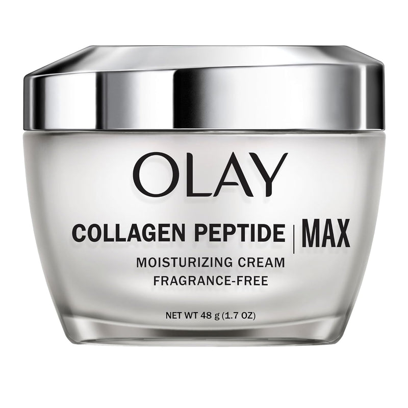 Olay Collagen Peptide MAX Face Moisturizer, Firm - Plump - Hydrate, Fragrance Free Cream with Vitamin B3, 1.7 oz - Infinity Warehouse
