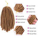 7 Packs Spring Twist Hair 8 Inch Bomb Twist Crochet Hair for Butterfly Locs Ombre Low Temperature Kanekalon Spring Twist Crochet Braiding Hair Extensions (