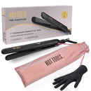 Hot Tools Pro Signature Ceramic + Tourmaline Flat Iron for Sleek Results, 1 Inch Plates HOT TOOLS