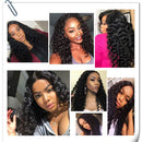 Brazilian Virgin Hair Deep Wave Bundles with Closure 100% Unprocessed Human Hair 3 Bundles with 4x4 Lace Closure Wet and Wavy Bundles with Closure Can Be Dyed and Bleached (18 20 22 24+16) RECIFEYA Store