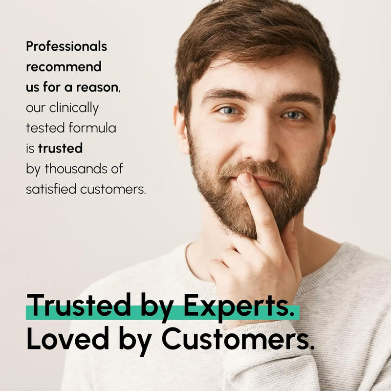 DHT Blocker Hair Growth Peptide Supplement for Men - 28 Ingredient Dermatologist Recommended Formula with Saw Palmetto, Supports Thicker Hair, Stops Hair Loss, 120 Capsules Infinity Warehouse