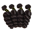 Miss CARA Brazilian Hair Loose Wave 3 Bundles with Closure Remy Hair Bundles 100% Unprocessed Virgin Human Hair Extensions Natural Color (28 28 28+20) Miss CARA Store