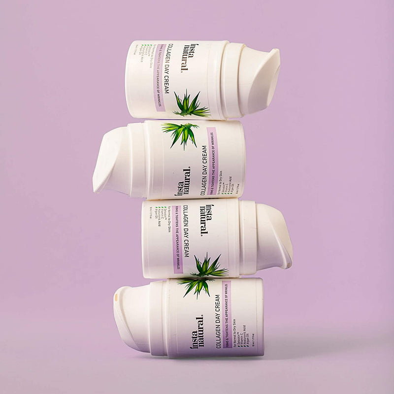 Collagen Face Cream - Anti Aging Daytime Facial Moisturizer - Firming & Tightening Wrinkle Care - Youthful Skin Hydrating Lotion - Pore Minimizer - Counteracts Blue Light - Hyaluronic Acid & Vitamin C InstaNatural Store