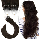 Ugeat Micro Loop Hair Extensions Human Hair Brown Hair Extensions