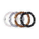 Slip Silk Crystal Skinnie Scrunchies in Disco Fever - 100% Pure 22 Momme Mulberry Silk Scrunchies for Women - Hair-Friendly Silk Scrunchies - Luxurious Elastic Hair Scrunchie Set (4 Scrunchies) SLIP