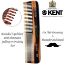 Kent A OT Small Double Tooth Hair Pocket Comb, Fine/Wide Tooth Comb For Hair, Beard and Mustache, Coarse/Fine Hair Grooming Comb for Men, Women and Kids. Saw Cut Hand Polished. Handmade in England KENT