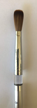 Silver Handle CRIMPED 100% Kolinsky Acrylic Nail Brush (Crimped 8) Silver Handle Nail Brush