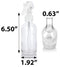 4 oz / 120 ml Clear Glass Boston Round Bottle with White Trigger Spray (12 pack) JUVITUS