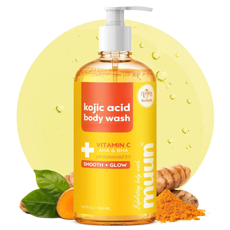 Muun Body Wash with AHA&BHA Exfoliating, 16.9 Fl Oz/500ml Prevent Ingrown Hair Even Skin Tone Underarm Bikini, Smoothe & Soften Body Wash Infinity Warehouse