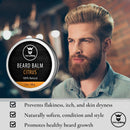 Beard Balm Conditioner Citrus Scent - Styles, Strengthens & Softens Beards and Mustaches - Natural Organic Beard Conditioner with Shea Butter, Argan, Jojoba, and Orange Oils - Striking Viking Striking Viking Store
