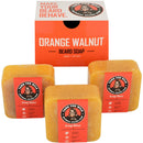 Tame the Wild Orange Walnut Beard Soap - Natural Beard Wash - Beard Shampoo & Conditioner - Mens Exfoliating Face & Body Scrub - Made of Shea Butter & Coconut Oil - 3 Pack Set of 5oz Bars TAME THE WILD MAKE YOUR BEARD BEHAVE