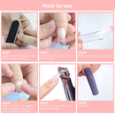 480PCS Extra Long C Curve Nail Tips and Glue, 2 Packs Natural and Clear Acrylic Nail Tips for Acrylic Nails Professional Set, 10 Sizes Artificial XXL Long Straight Square French False Nail Tips Deciniee