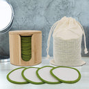 Bamboo Cotton Reusable Makeup Remover Pads, Organic 16 Pack Washable, Storage Jar, Laundry Bag, Facial Clean Pads for Lip Mascara Eye Shadow Lipstick Foundation, Reusable Cotton Rounds,Eco Friendly LHIUEM