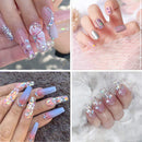 12 Color/set 3D Butterfly Nail Glitter Sequins, Kalolary Laser Butterfly Nail Sequin Acrylic Paillettes, Holographic Nail Sparkle Glitter for Nail Art Decoration Kalolary