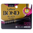 Laflare Latex-free 3D Eyelash Adhesive Waterproof Black Bond Ultimate Hold Adhesive 0.176oz Formaldehyde -Free Brash On Eyelash Glue (Black) Laflare