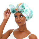 Sent Hair Shower Cap for Women Reusable Waterproof Bath Cap for Long Hair Cap for Shower Cute Large Turban Shower Cap for Braids(Pineapple) sent hair