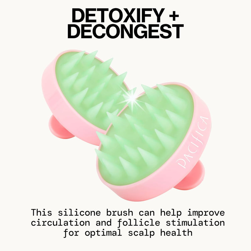 Pacifica Scalp Detox Set – Rosemary Apple Cider Vinegar Scalp Exfoliating Tonic with Scalp Massager Brush, Deep Cleansing & Clarifying Treatment for Buildup, Dry Flaky Scalp, Vegan Infinity Warehouse