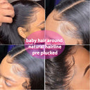 Straight Lace Front Wigs Human Hair 180% Density 4x4 Lace Closure Wig Brazilian Remy Hair Bone Straight lace Front Wigs for Black Women Knots Bleached Pre Plucked Natural Black Color 22 Inch Domiso