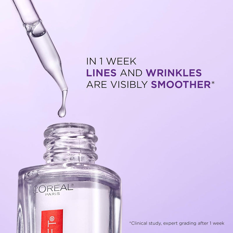 L'Oreal Paris Revitalift 1.5% Pure Hyaluronic Acid Face Serum, Hydrate & Reduce Wrinkles, Fragrance Free 1.7 oz Infinity Warehouse