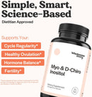 Wholesome Story Myo-Inositol & D-Chiro Inositol Supplement for Women | Fertility Supplements for Hormonal Balance & Ovarian Health Support | Myoinositol | Ideal 40:1 Ratio | 30 Servings Infinity Warehouse