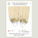 Ugeat Micro Beads Hair Extensions Human Hair 24 Inch Micro Loop Human Hair Extensions Natural Straight Remy Brazilian Hair Color