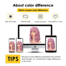 ENTRANCED STYLES Pink Wig with Bangs，Short Wavy Bob Wigs for Women Shoulder Length Colored Wigs Heat Resistant Synthetic Wig Daily Party Cosplay Wig 14 inch ENTRANCED STYLES