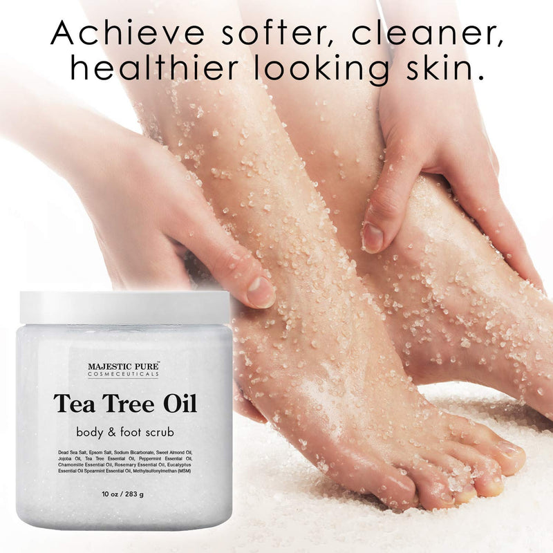 Majestic Pure Himalayan Scrub, Orange Scrub, Brown Sugar Scrub, Coffee Scrub, and Tea Tree Scrub Bundle – Foot and Body Scrub Package MAJESTIC PURE
