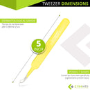 Blackhead Tweezer - Professional Curved Steel Tip Surgical Comedone & Splinter Extractor By Rapid Vitality. Ideal Blemish & Acne Remover Tool Means Flawless Facial Skin (Yellow) CYNAMED