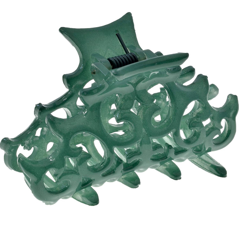 Camila Paris CP2907 French Hair Clips for Women, Girls Hair Claw Clips Jaw Fashion Durable and Styling Hair Accessories for Women, Strong Hold No Slip Grip, Made in France. 2 inch Green Camila Store