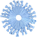 Light Blue Hair Ties Knotted Ribbon Elastic Ponytail Holders Bracelets - 25 Count Cyndibands