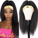 UNice Hair 10A Kinky Straight Half Wig Human Hair for Black Women,100% Unprocessed Brazilian Virgin Hair Glueless 3/4 Half Wig Wear and Go 150% Density Natural Color 18inch UNICE Store