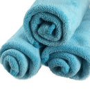 MojaWorks Microfiber Face Cloth Cleaning - Heavy Duty Stitching, Dual Purpose, Ultra Dense, Exfoliate Skin, Cleanse Pores - Easily Remove Makeup Dead Skin Cells - 3 Pack Measures 12" x12" (Blue) MojaWorks