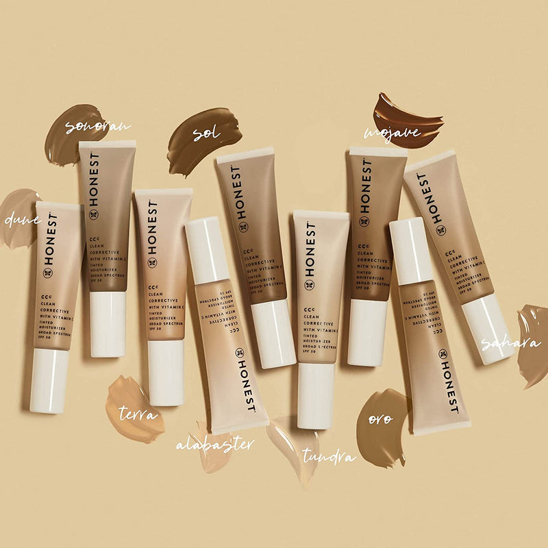 Honest Beauty Clean Corrective With Vitamin C Tinted Moisturizer Broad Spectrum SPF 30, Dune | VEGAN | 6-in-1 Multitasker | Blue Light Defense | Chemical Sunscreen Free & Dermatologist Tested | 1oz Honest Beauty