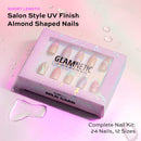 Glamnetic Press On Nails - Wild Card | Opaque UV Finish Short Pointed Almond Shape, Reusable Pastel Nails in 12 Sizes - 24 Nail Kit with Glue Glamnetic