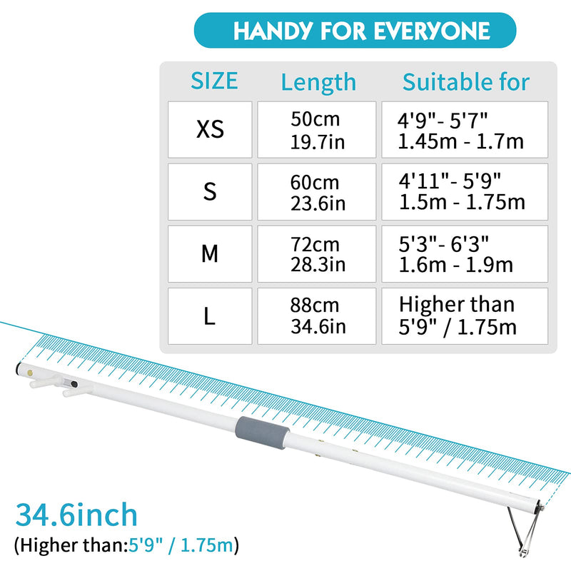 New Long Handled Toenail Clippers 2.0 for Unreachable Toenails, 4MM Big Opening, Nail Clipper Locking Groove, Free Bending Toenails Clippers for the Seniors,Fat,Disabled (L-Length 34.6 inches) CANALHOUT