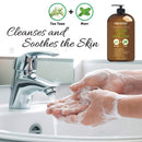 Tea Tree Mint Hand Soap - Liquid Hand Soap with Peppermint, Jojoba & Coconut Oil Multipurpose Liquid Soap with Pump Dispenser Natural Bathroom Soap & Liquid hand wash - HUGE 16 oz First Botany