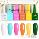 CANNI 6Pcs 9ml Hema-Free Nail Dehydrator Primer, Base Coat Reinforce Diamond Gel Top Coat and Matte Top Coat Gel Nail Polish Set, Soak Off LED Nail Gel Polish Set Nail Art Starter Manicure Salon Infinity Warehouse